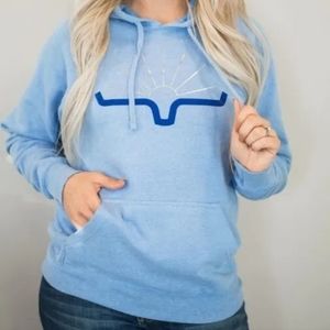 COPY - Kimes Ranch Women's Light Blue Sunrise Logo Hoodie L Large Shirt